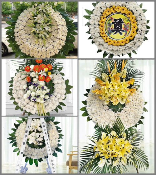 广东梅州市丰顺县黄金镇双灵村花圈速递